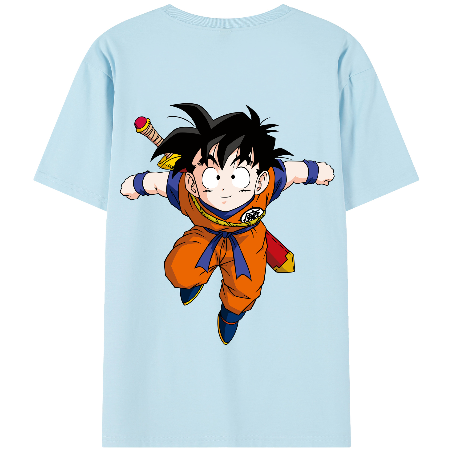 （画像用） ドラゴンボール 孫悟空（そん ごくう）Son Goku カカロット DRAGON BALL Kakarotto 綿100％半袖Tシャツ（背面プリント）